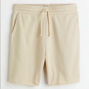 Size Medium, H&M Light Beige Sweat Shorts with drawstring
